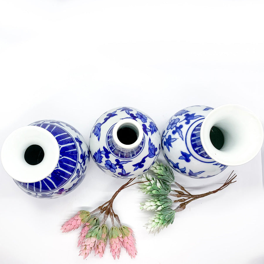 Blue & White Canton Vases