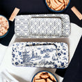 Blue & White Chinoiserie Serving Tray Set