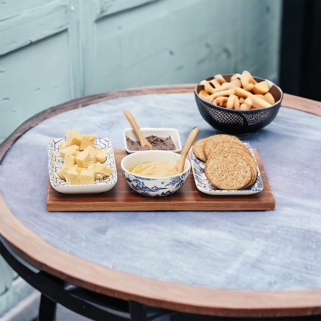 Blue & White Chinoiserie Tapas Set — 7 Piece