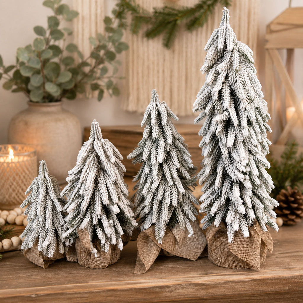 Flocked Mini Christmas Trees