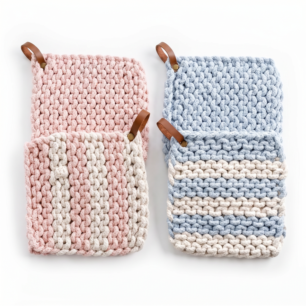 Chunky Knit Cotton Pot Holder