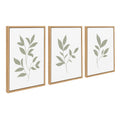 Sylvie Modern Sage Green Botanical Outdoor Nature Print 1, 2 and 3 Framed Canvas by The Creative Bunch Studio