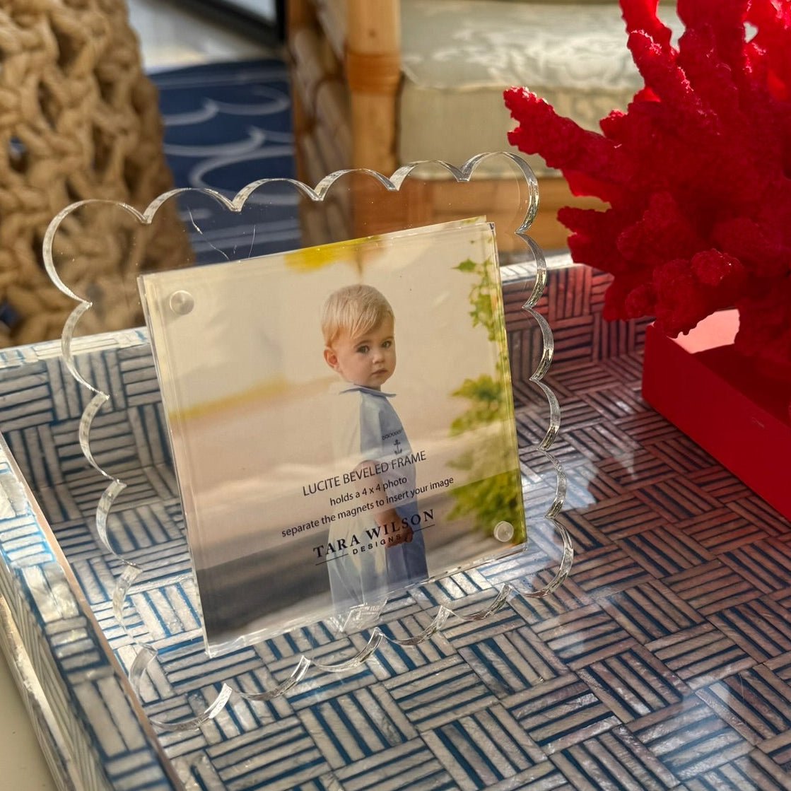 Clear Acrylic Square Scallop Frame