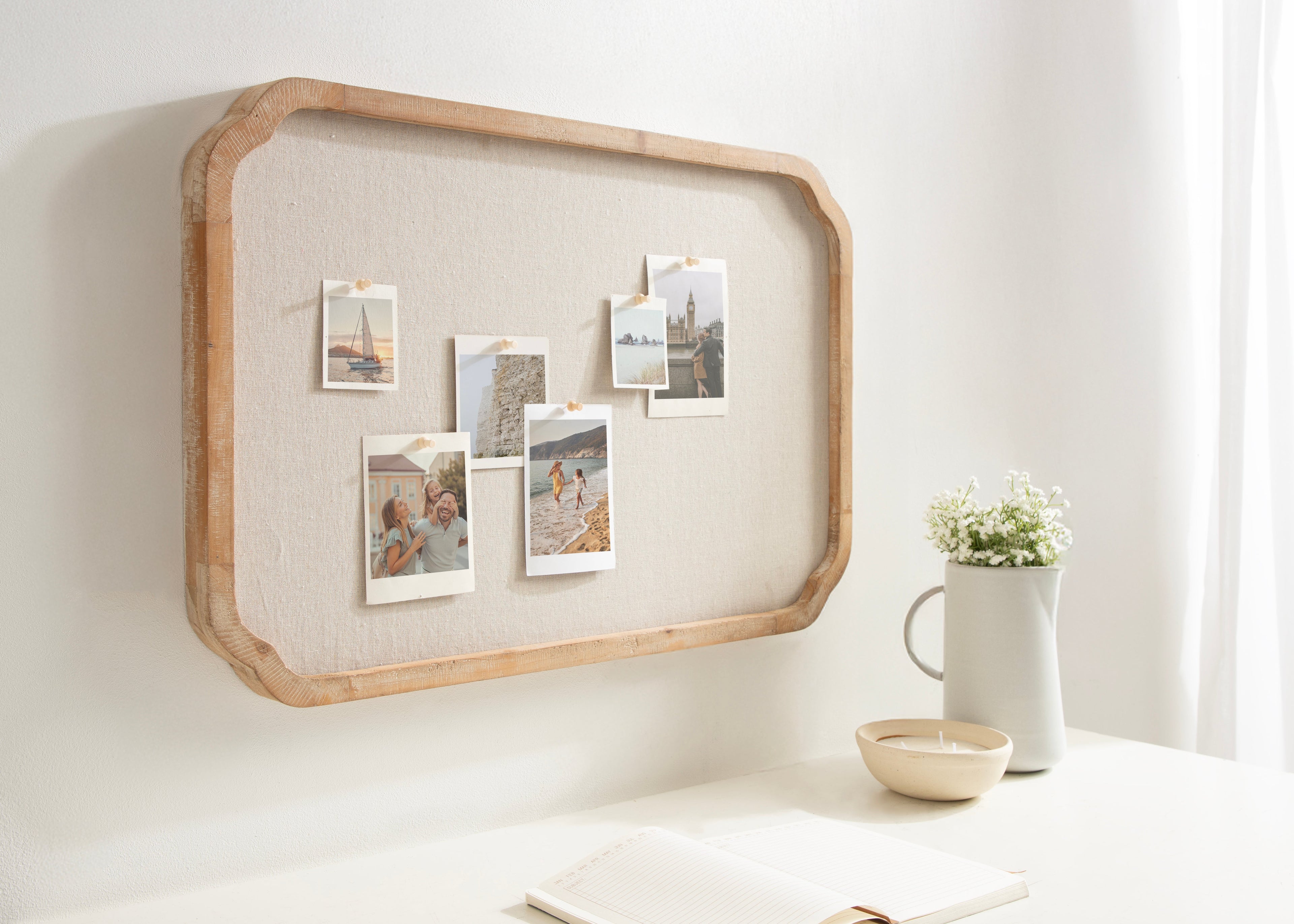 Marston Scalloped Fabric Pinboard