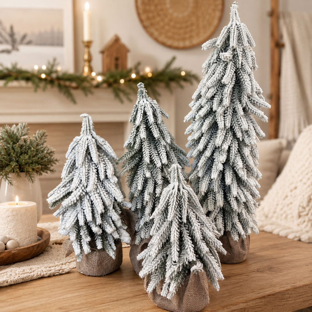 Flocked Mini Christmas Trees