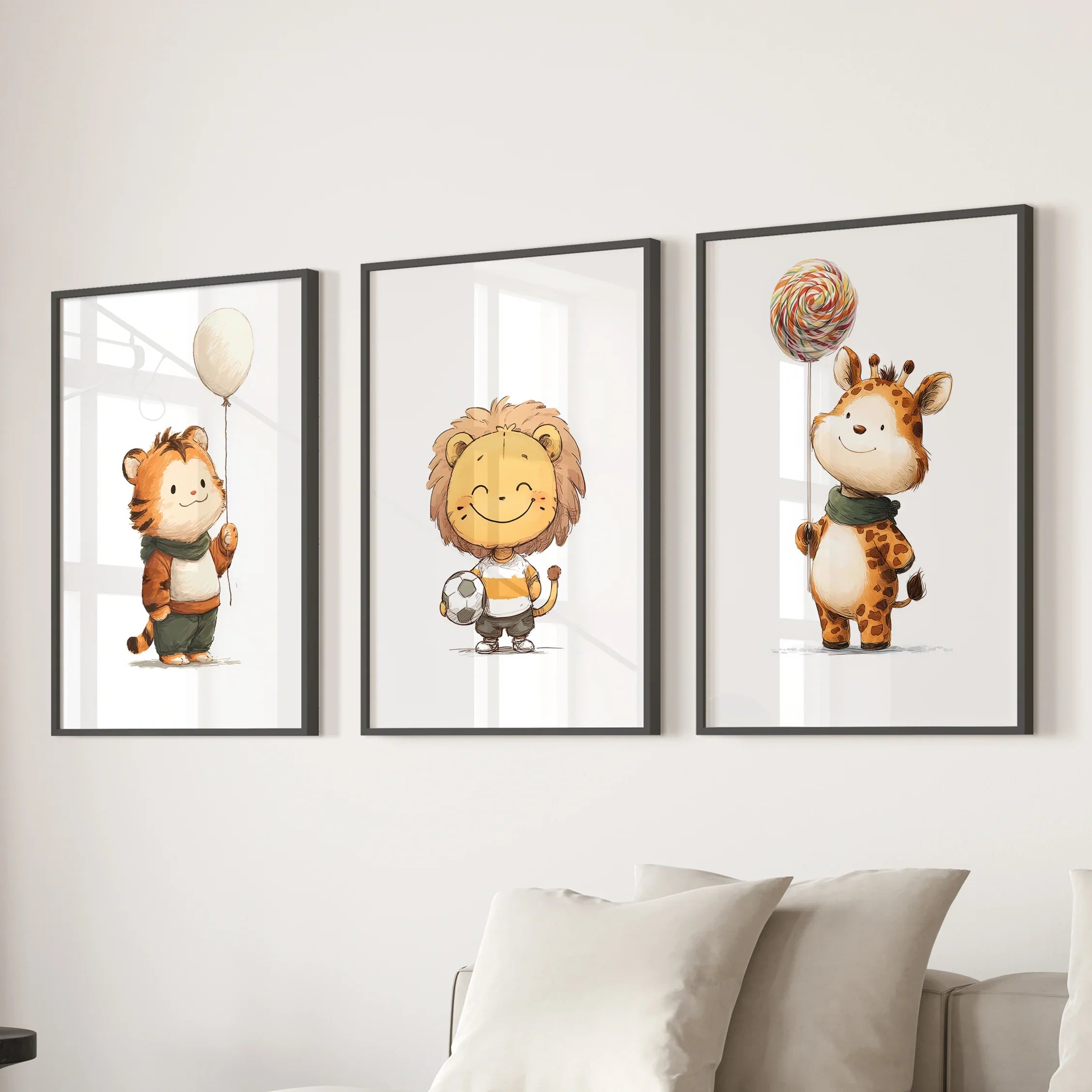 Woodland Safari Nursery Wall Art Set