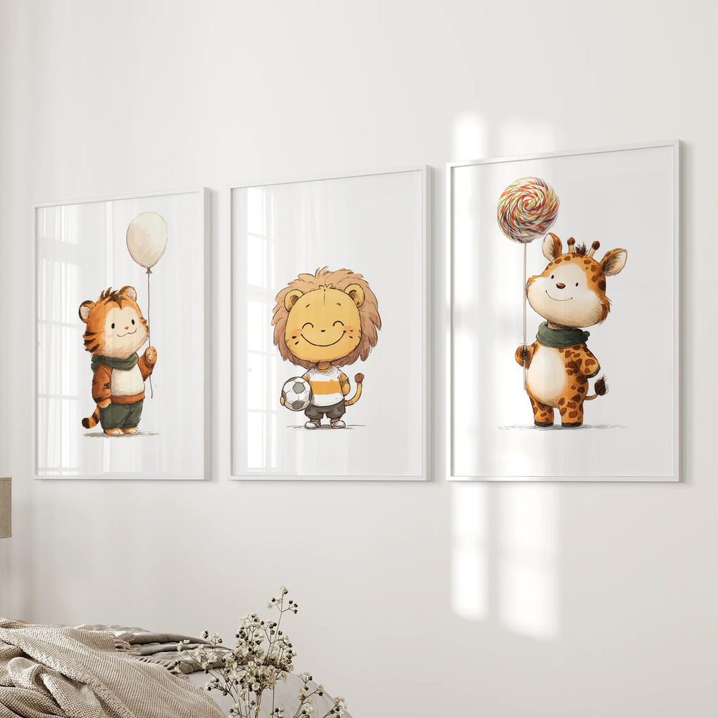 Woodland Safari Nursery Wall Art Set