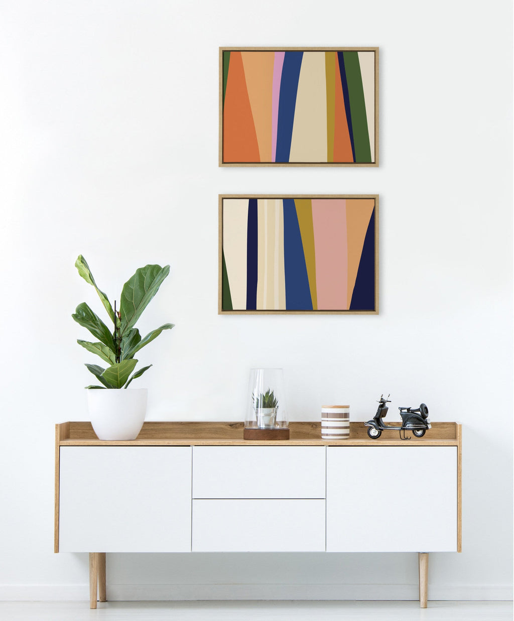 Sylvie Boho Max 1 and 2 Framed Canvas by The Creative Bunch Studio