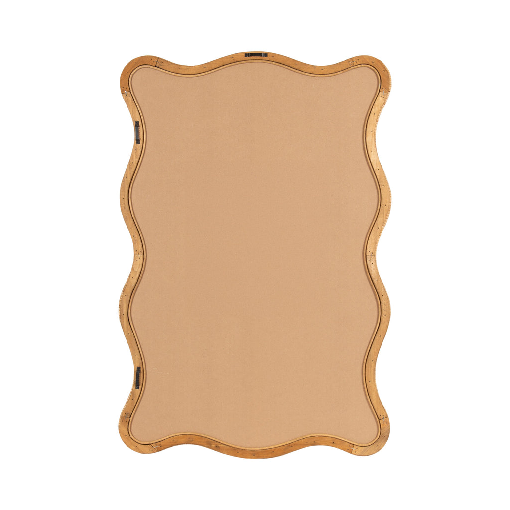 Rahfy Rattan Rectangle Scallop Mirror