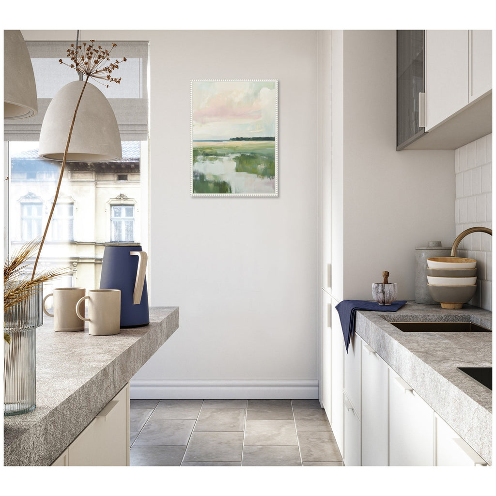 Sylvie Pastel Horizon I Framed Canvas by Amy Lighthall