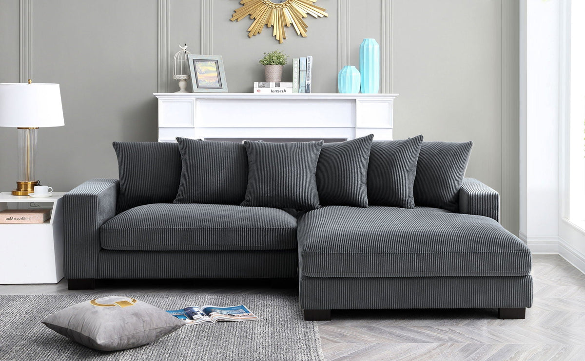 Oversized L-Shaped Sectional Sofa with Chaise