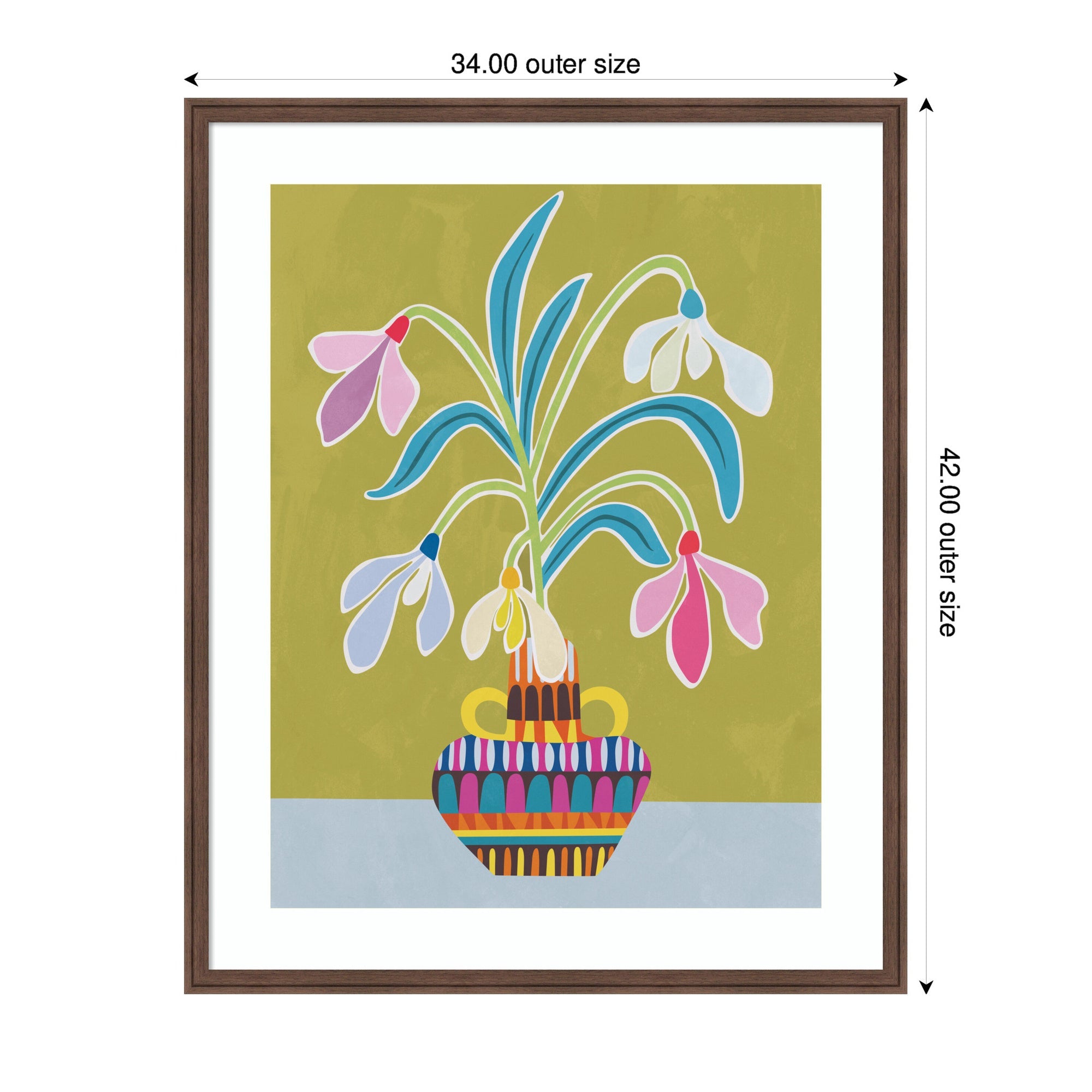 Framed Art Snowdrops the January Birth Flower by Rachel Lee