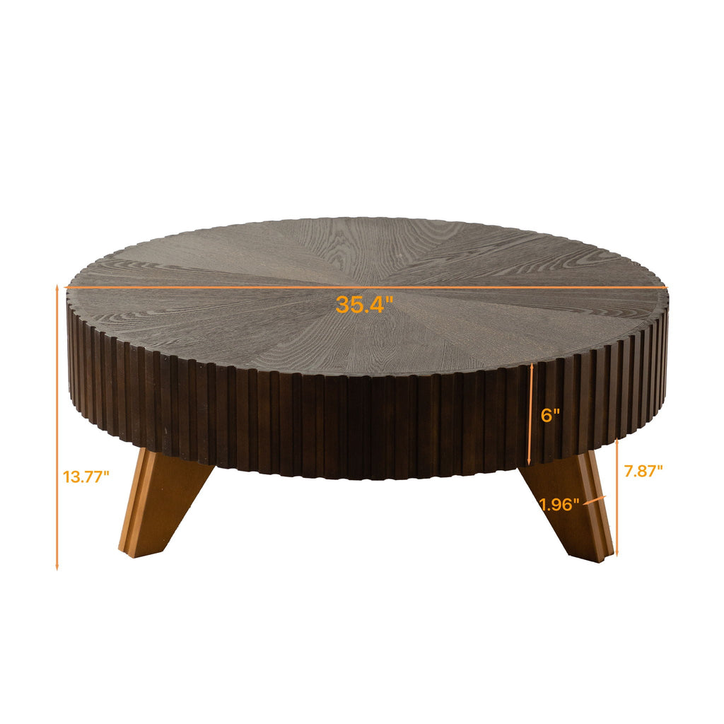 Round Wood Coffee Table