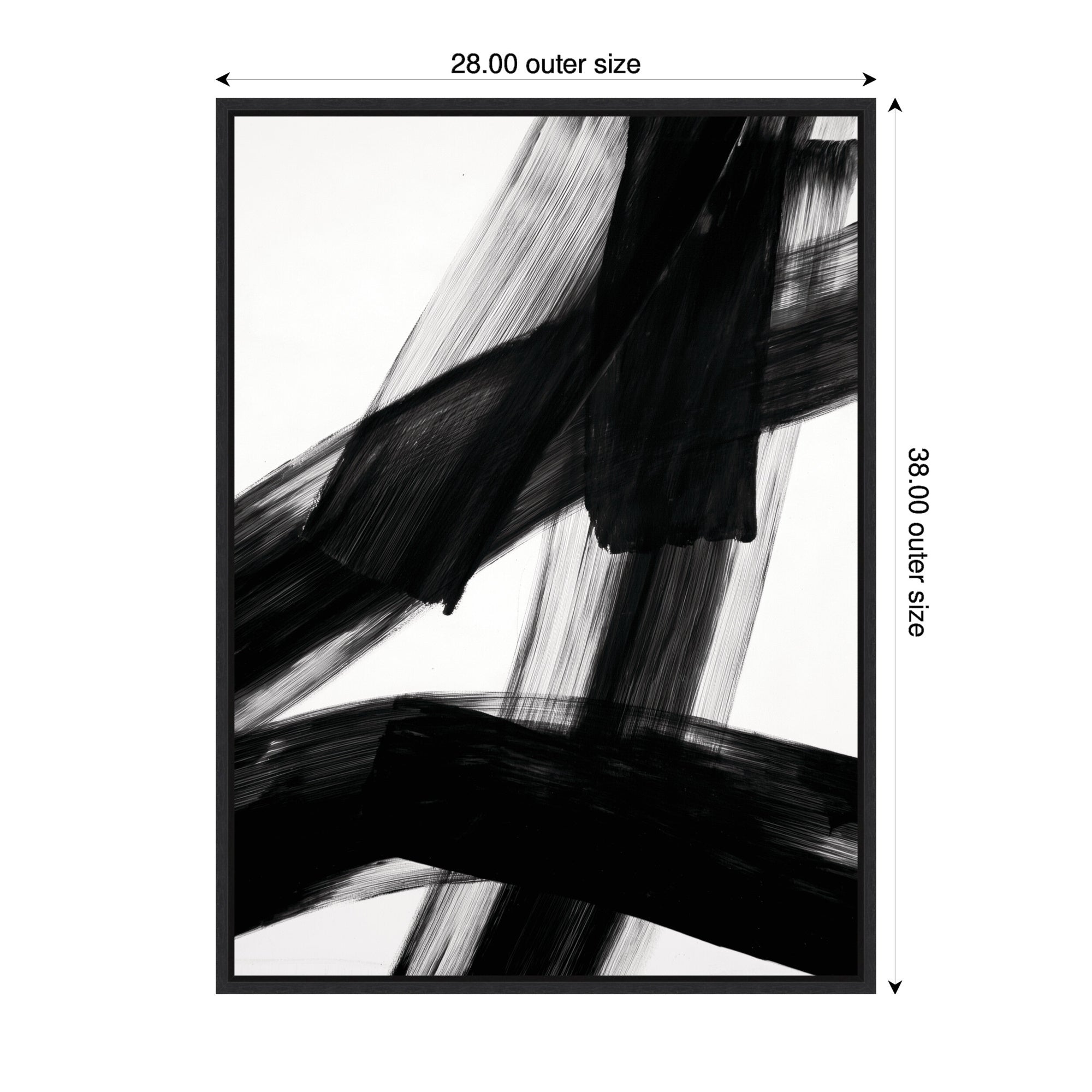 Black Mark No. 3 by Amy Lighthall Framed Canvas Wall Art Print