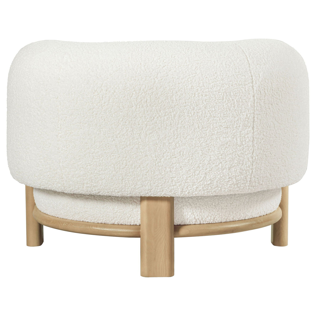 Lawler Bouclé Barrel Accent Chair — Ivory & Natural