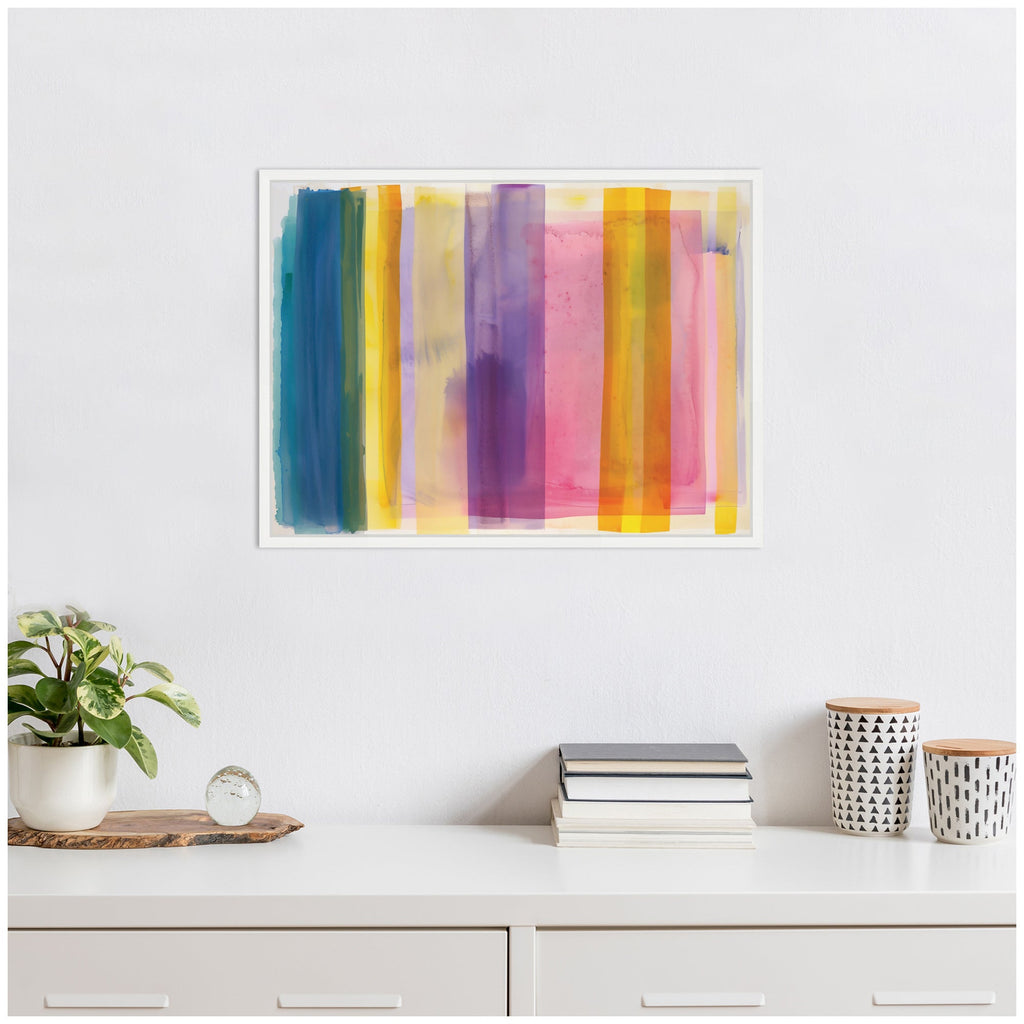Sylvie Vibrant Lines II Framed Canvas by Amy Lighthall