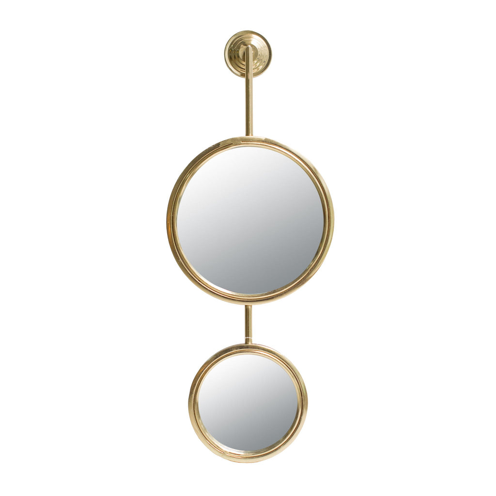 Gilt Double-Circle Wall Mirror