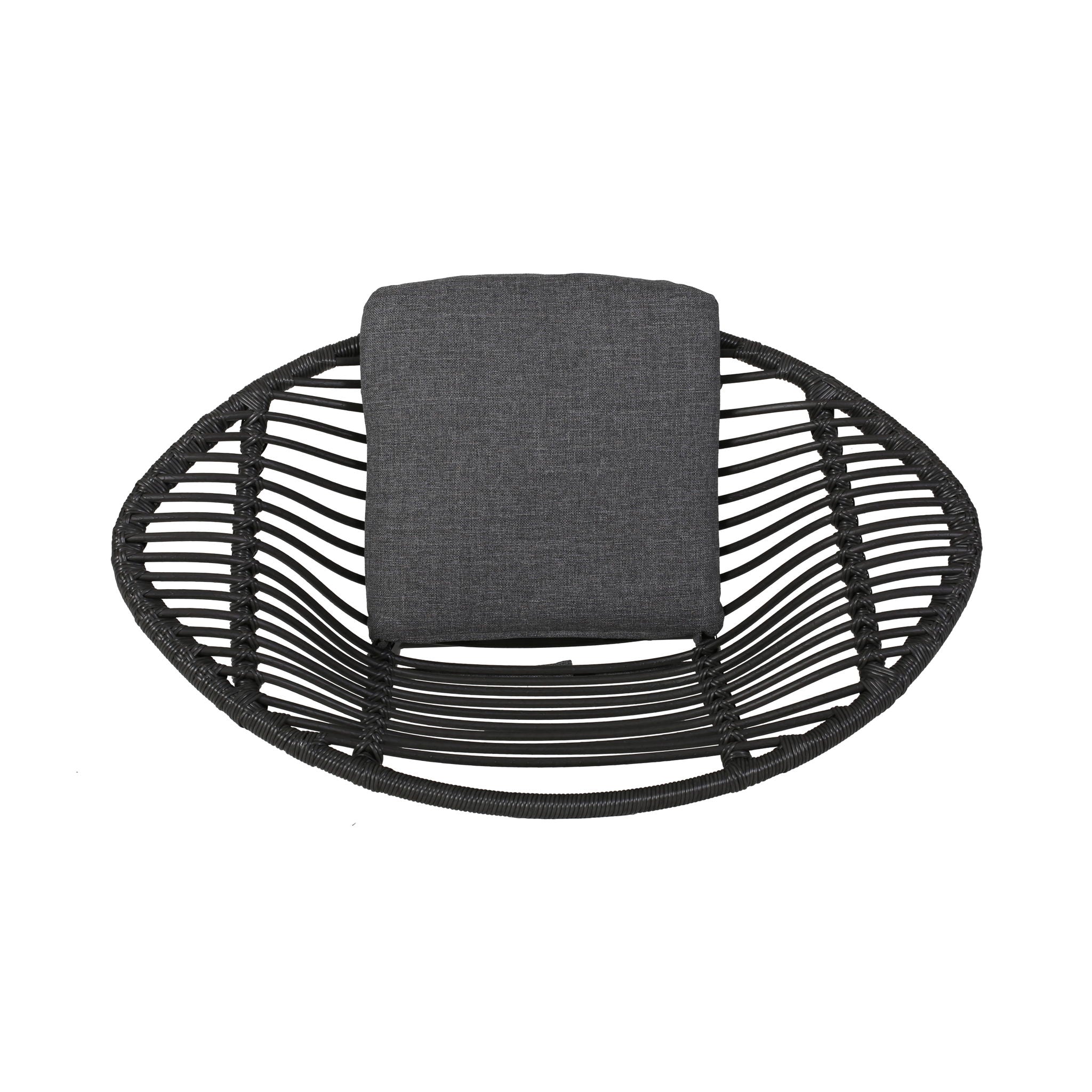 Cordella Outdoor Woven Wicker Chairs with Cushions, Set of 2