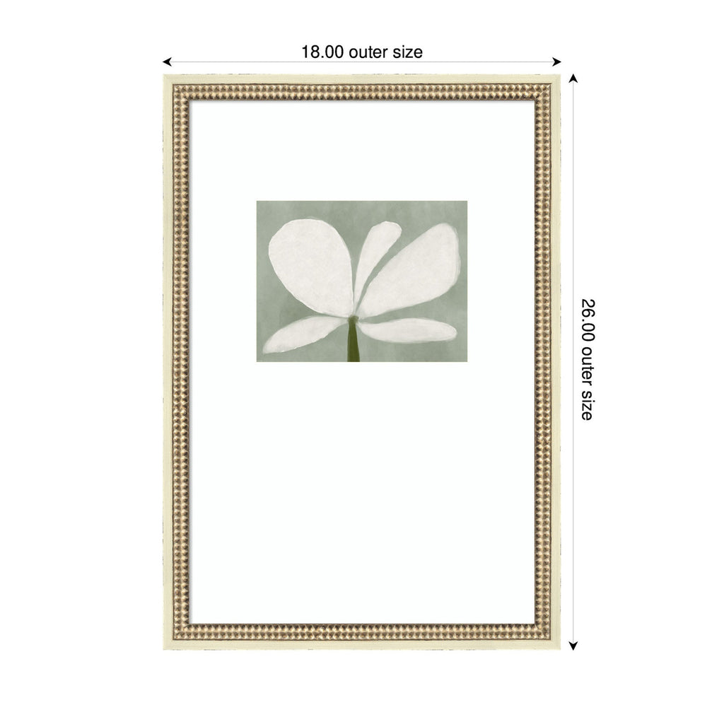 White Floral No. 2 by Gabrielly Guedes Framed Wall Art Print