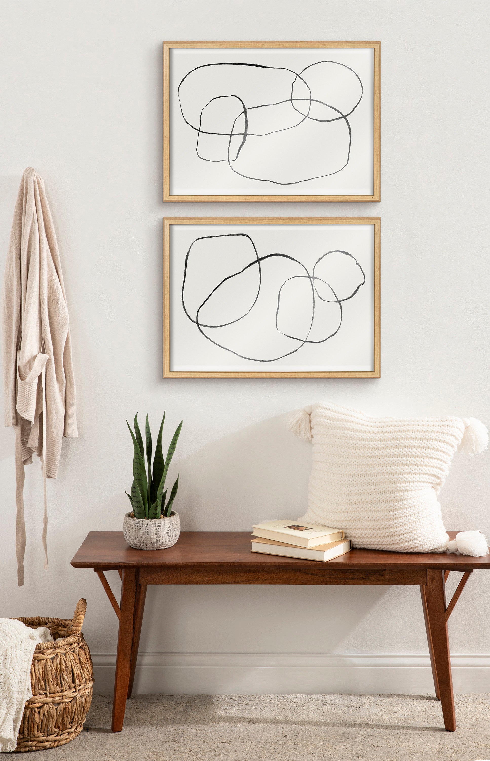 Blake 871 Modern Circles Framed Printed Glass by Teju Reval of SnazzyHues