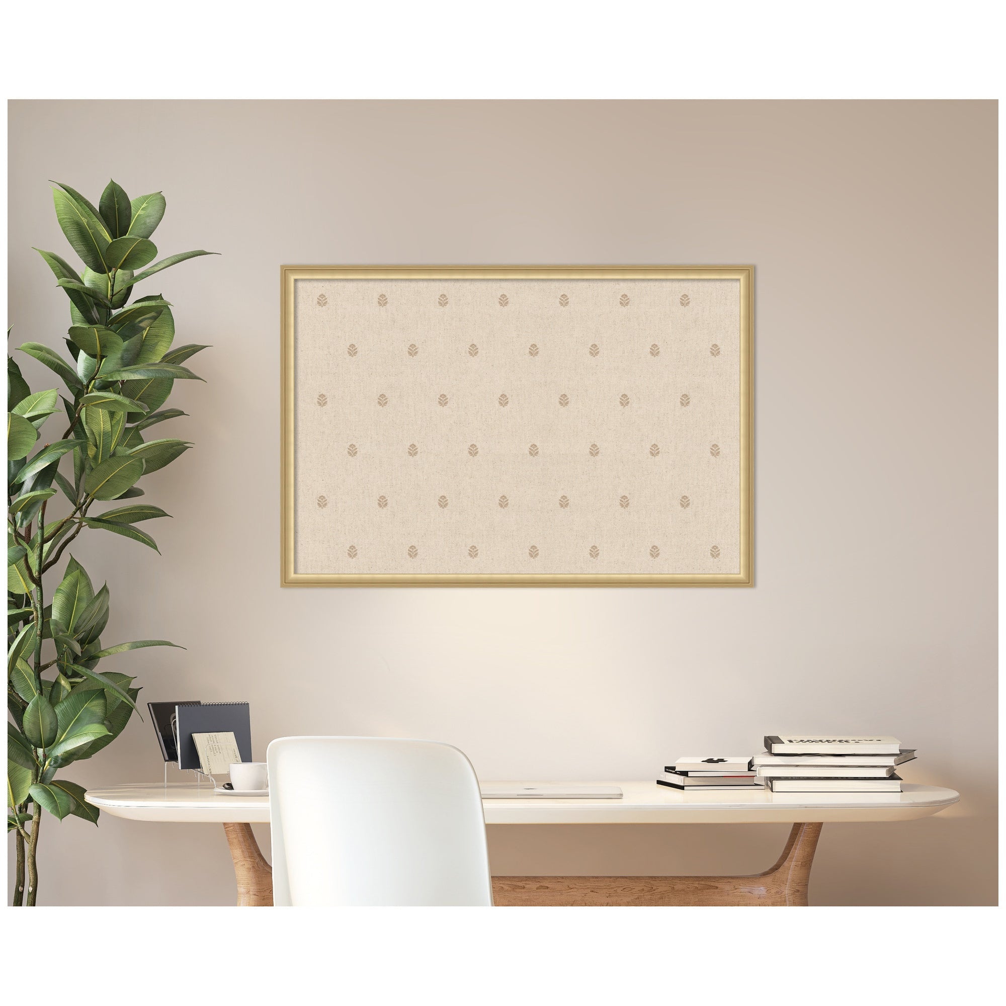 Pinboard Beige Botanical Block Print