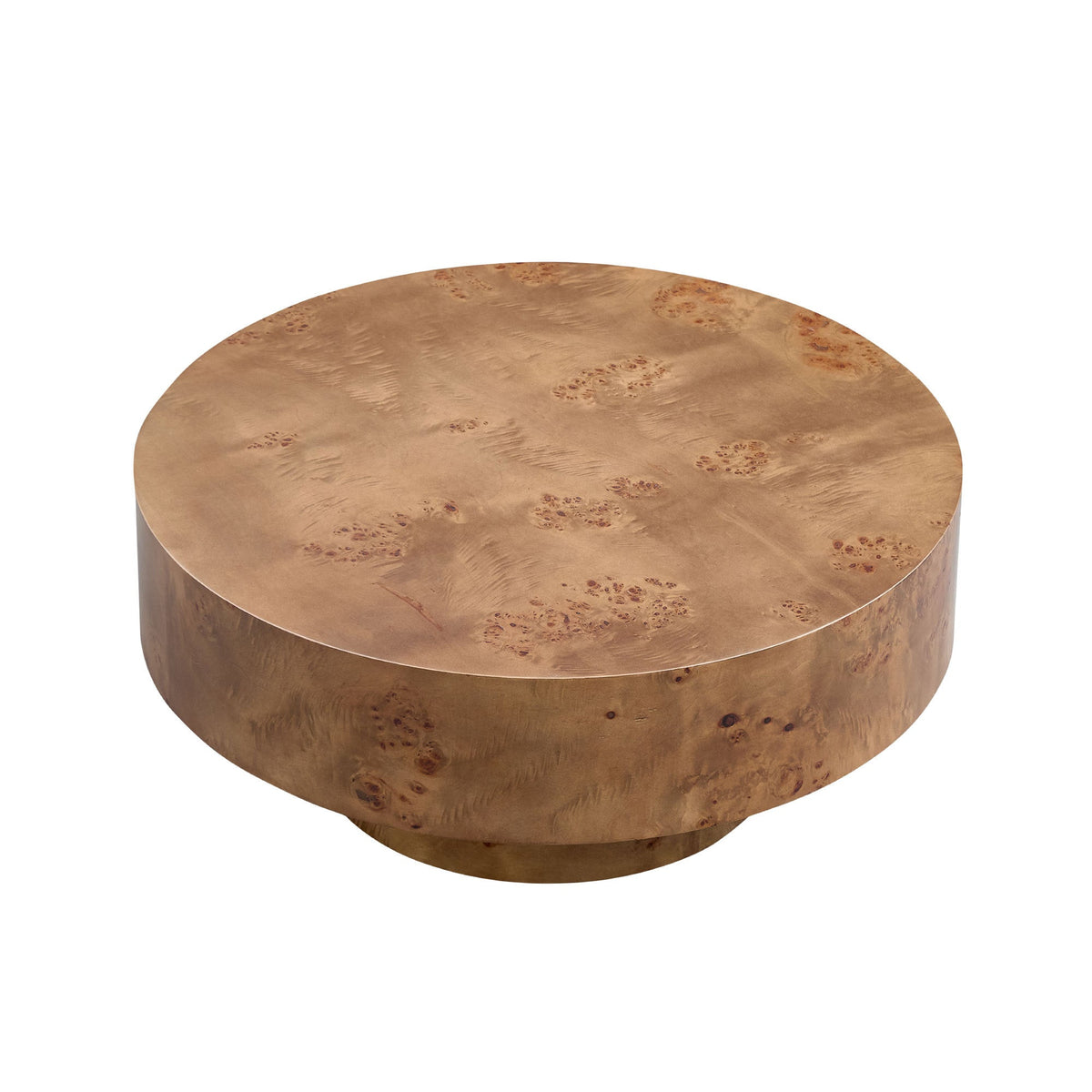 Burl Walnut Pedestal Coffee Table