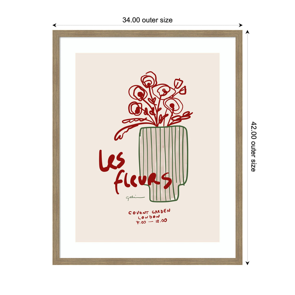Les Fleurs by Gabrielly Guedes Framed Wall Art Print