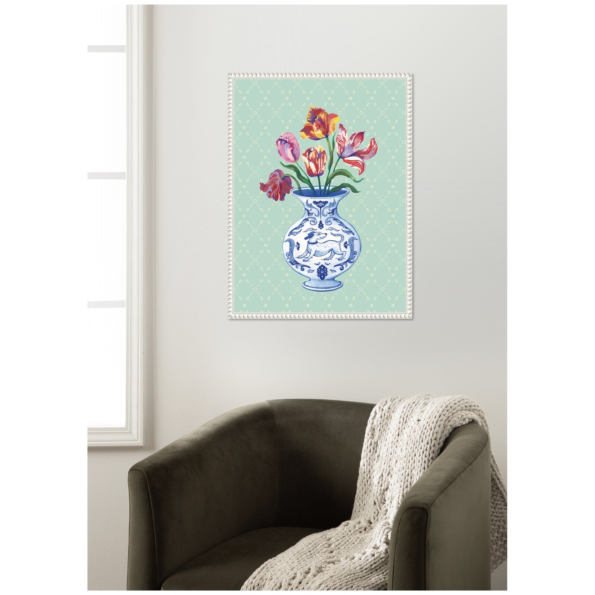 Tulip Vase by Lucia Gianello Framed Canvas Wall Art Print