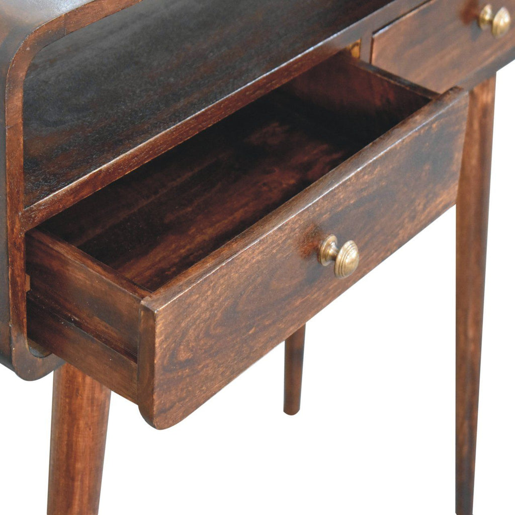 Curved Mango Wood Console Table