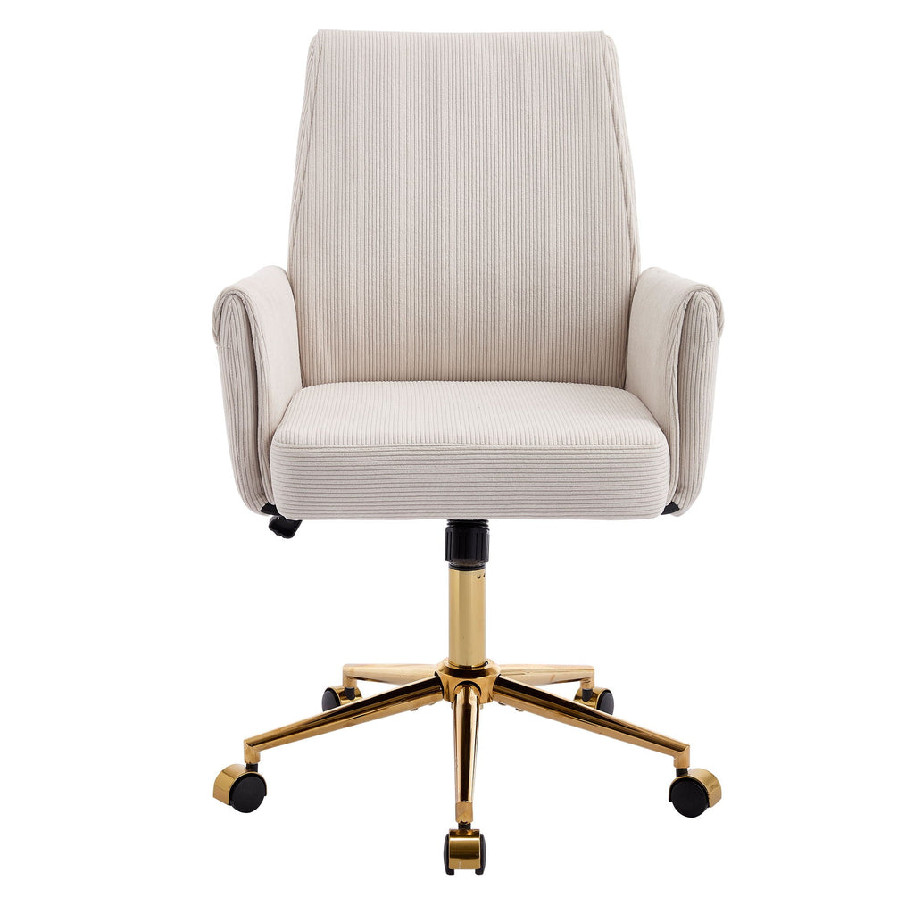 Ergonomic Mid-Back Office Chair — Gold Base