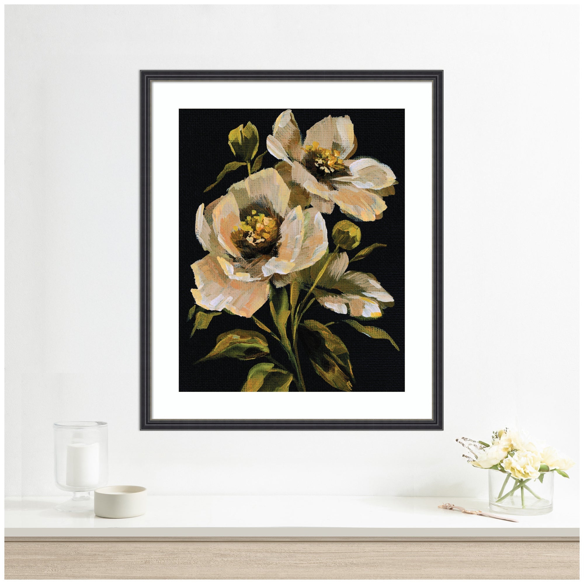 Framed Art Moody Floral 8 by Annie Quigley