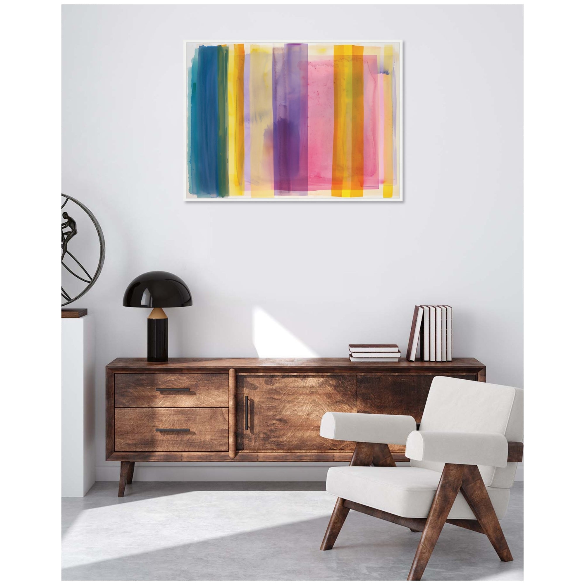 Sylvie Vibrant Lines II Framed Canvas by Amy Lighthall