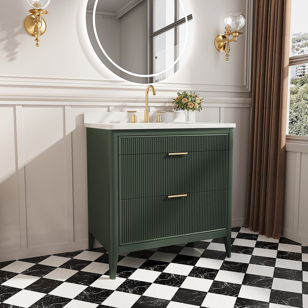 36-Inch Fully Assembled Bathroom Vanity