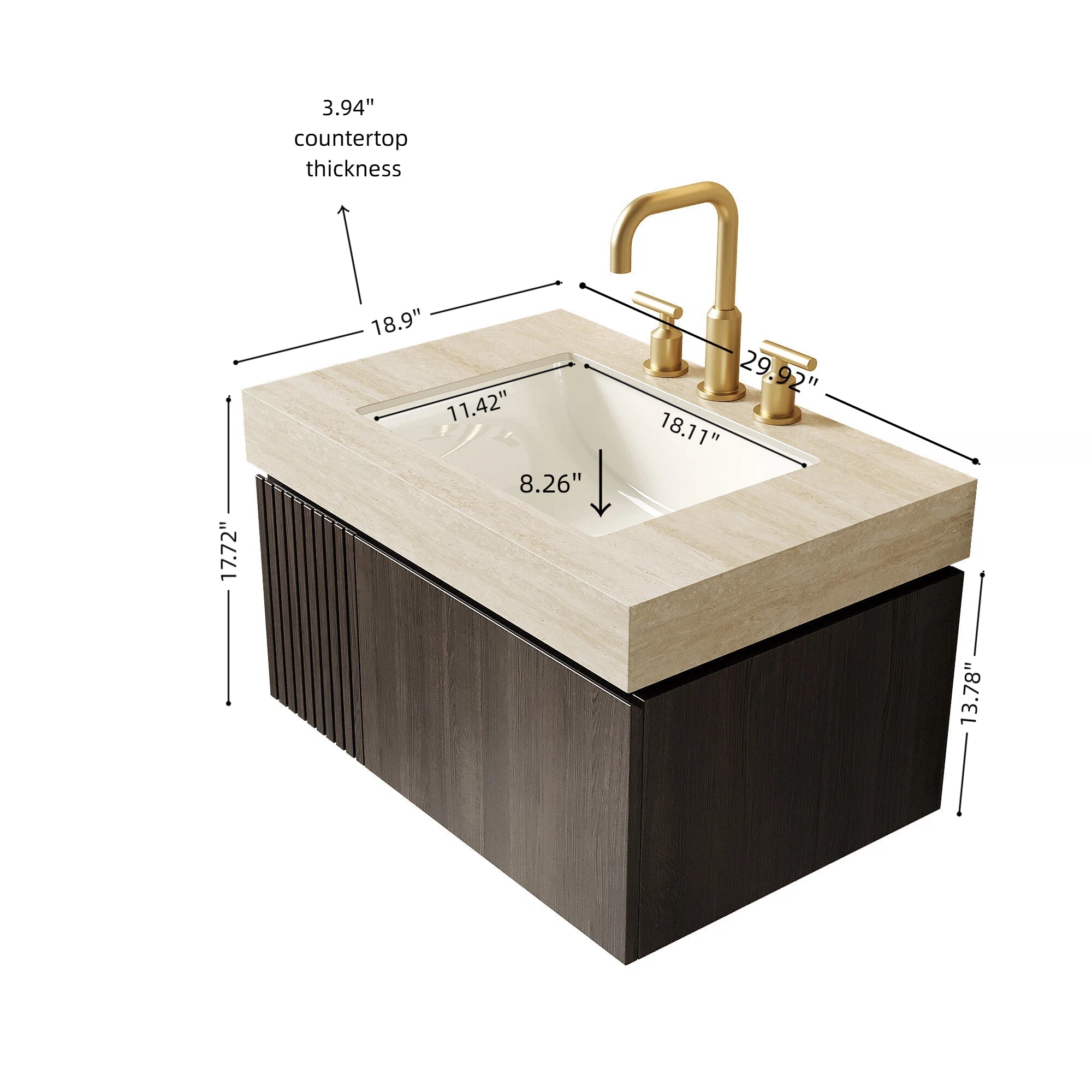 MURI 30" Bathroom Vanity & Sink