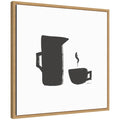 Coffee by Gabrielly Guedes Framed Canvas Wall Art Print