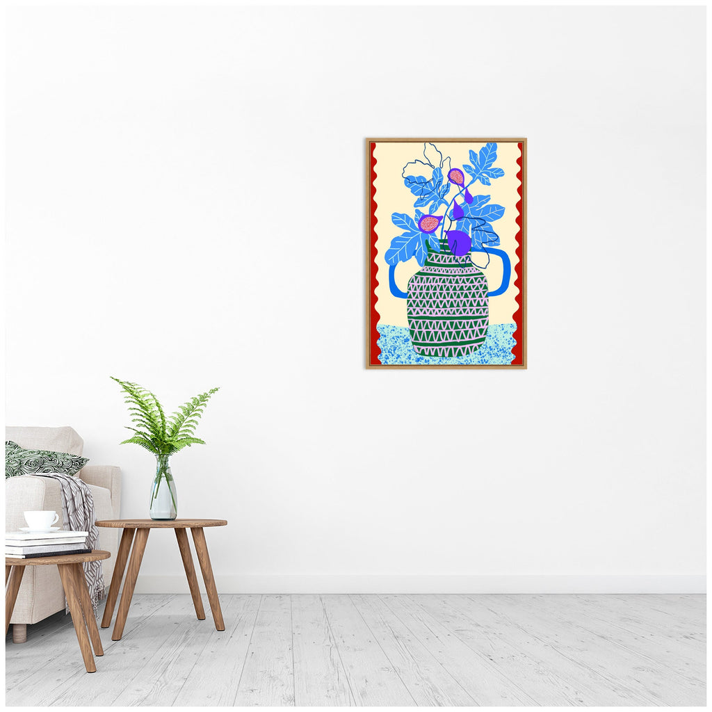 Sweet Fig Pot by Teresa Rego Framed Canvas Wall Art Print