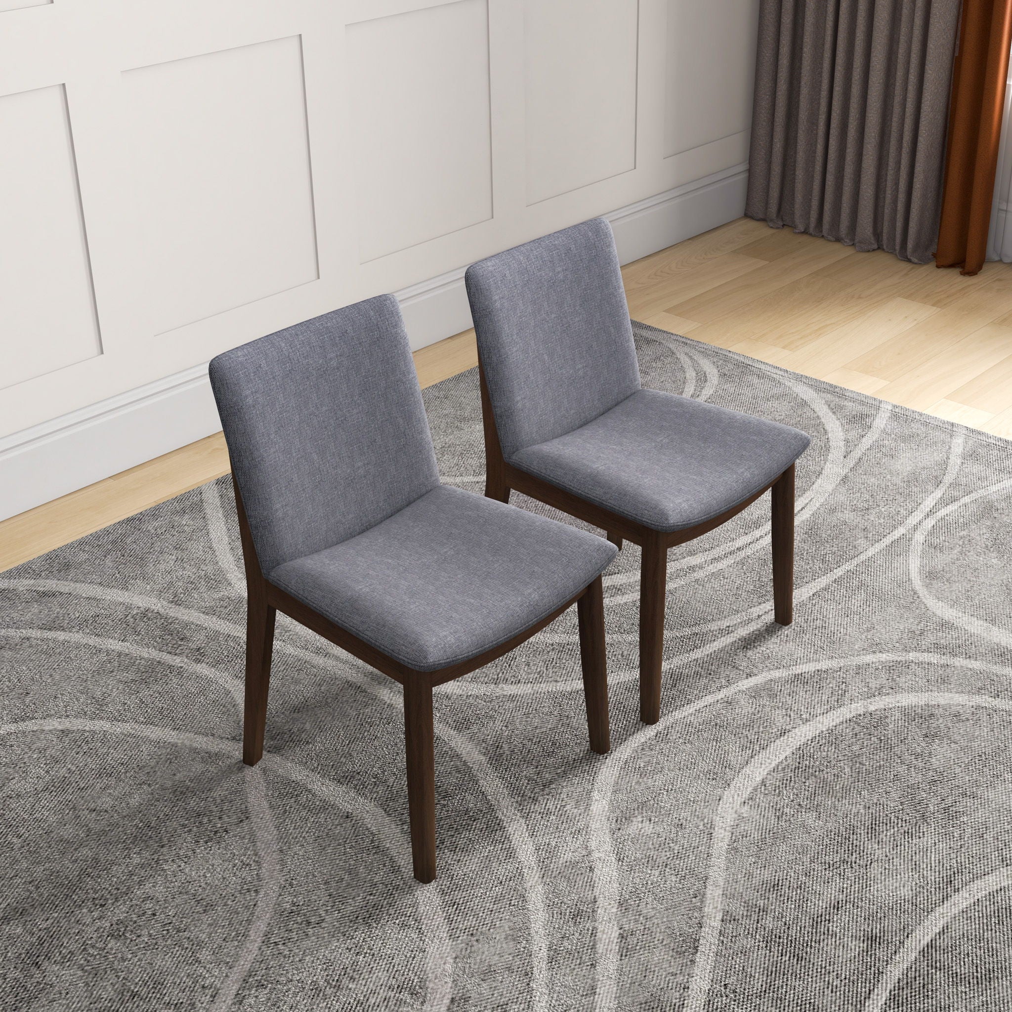 Laura Curved-Back Dining Chairs - Set of 2