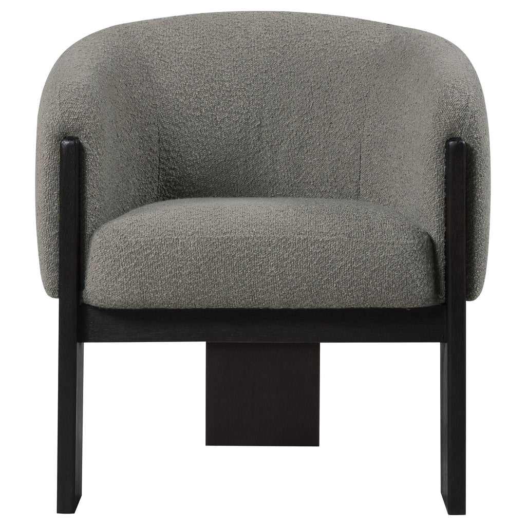 Valdez Bouclé Barrel Accent Chair — Brown