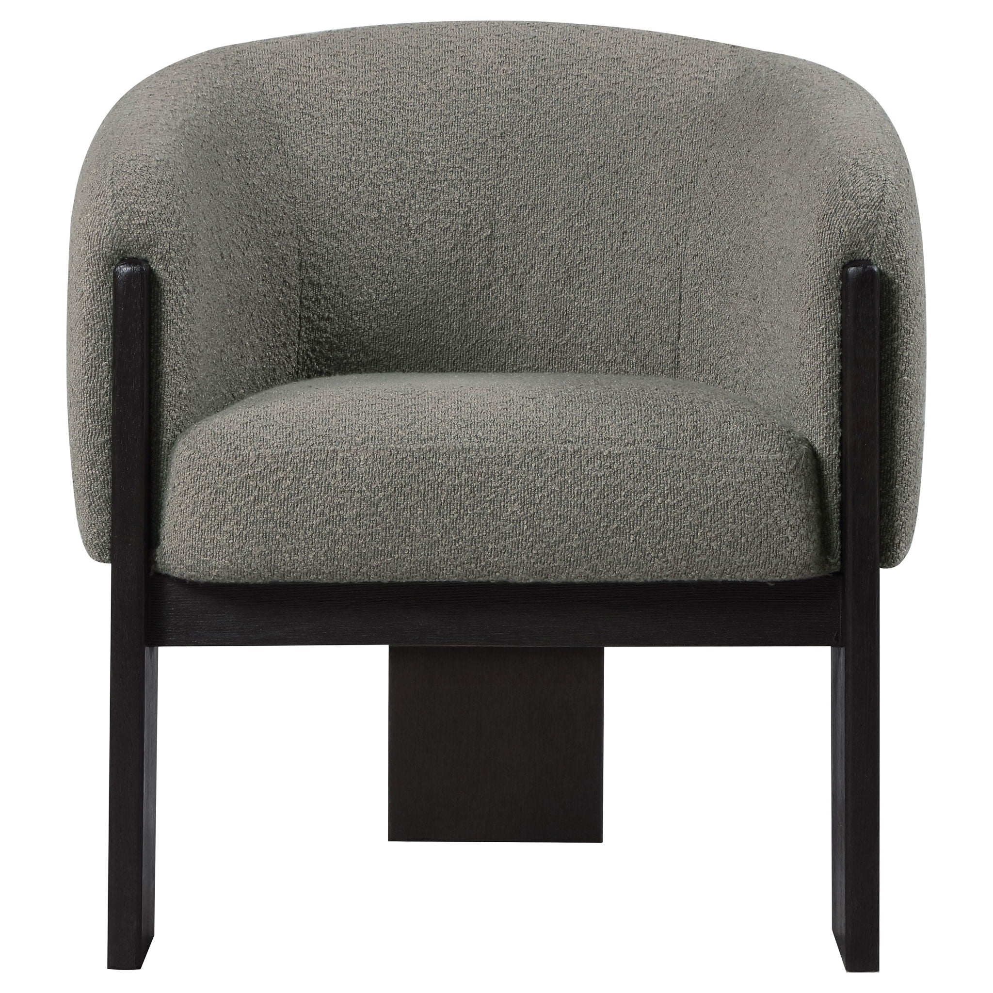 Valdez Bouclé Barrel Accent Chair — Brown