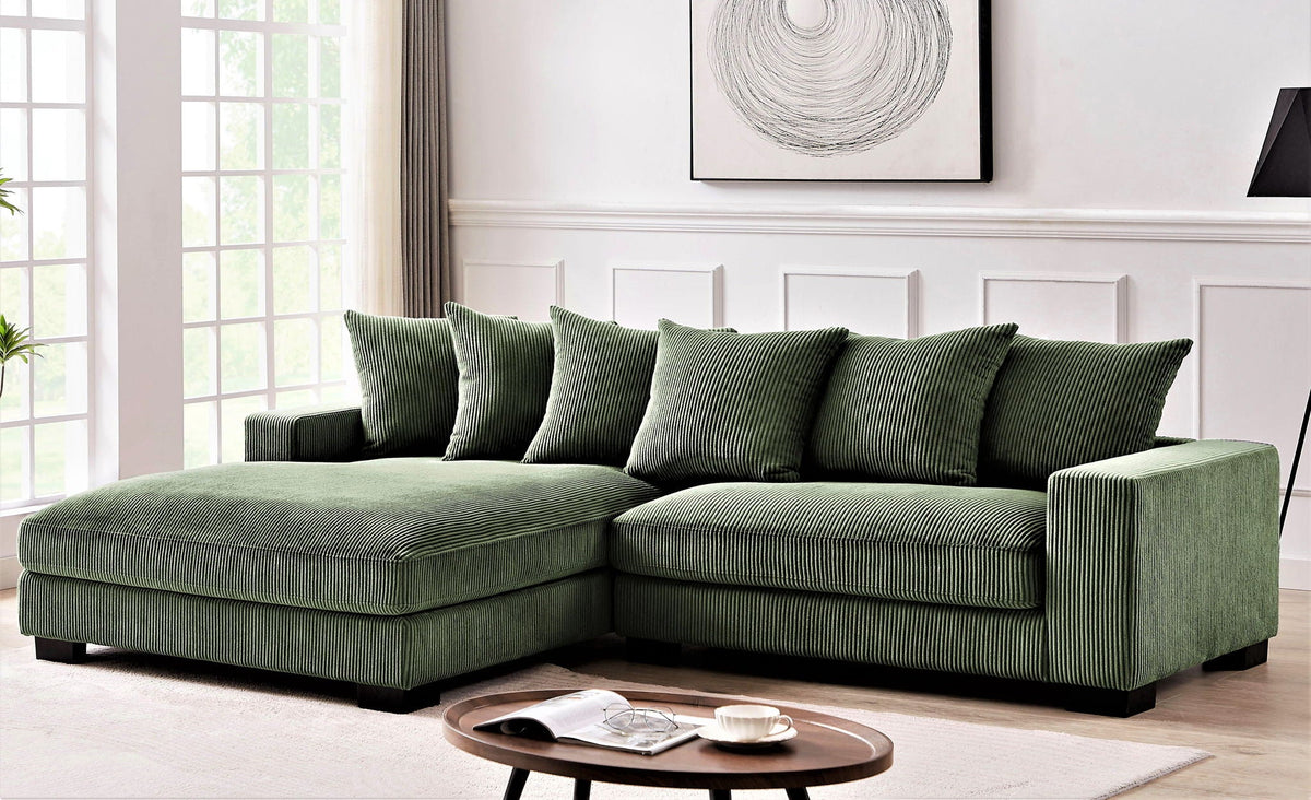 Oversized L-Shaped Sectional Sofa with Chaise