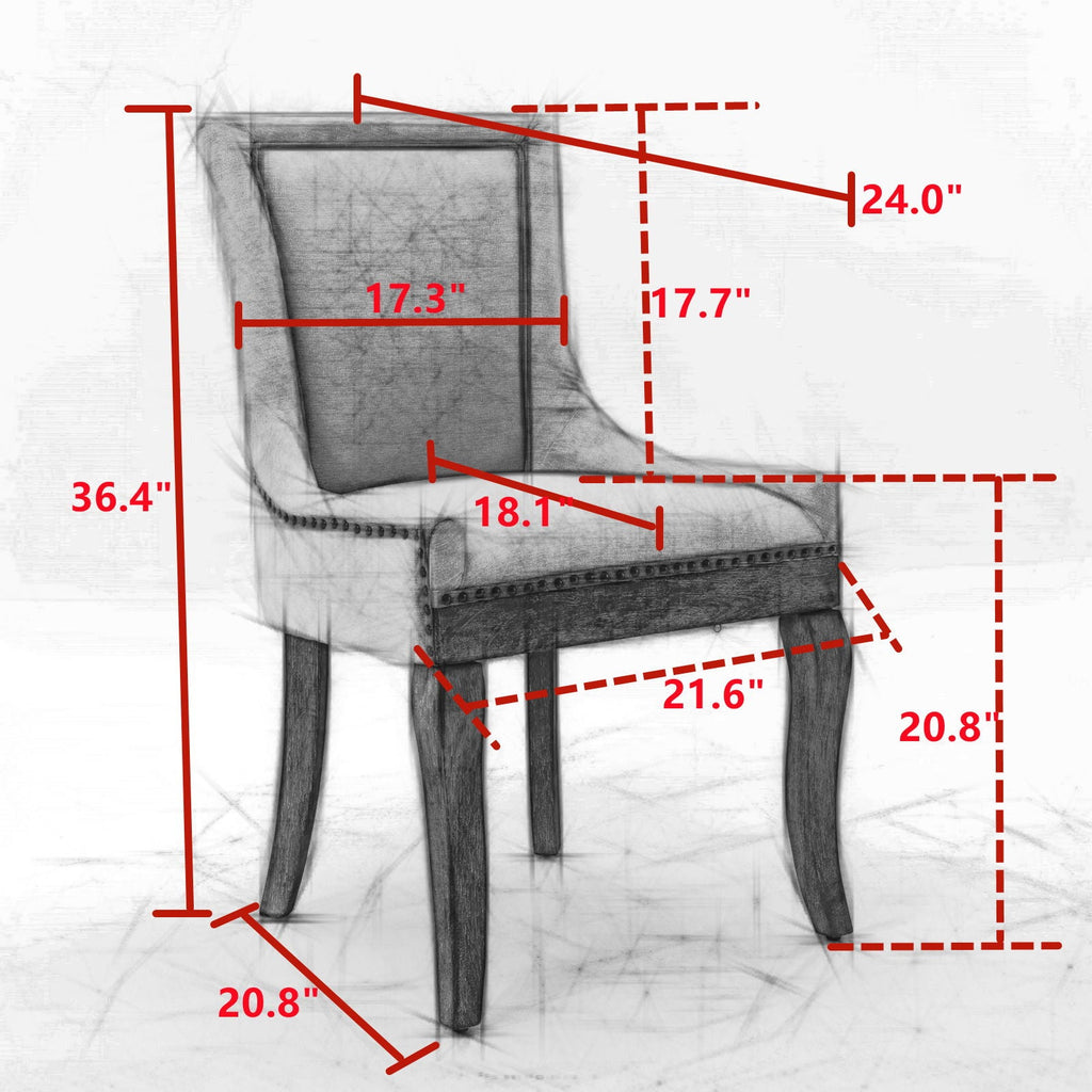 Ultra Upholstered Dining Chairs — Set of 2, Color Options