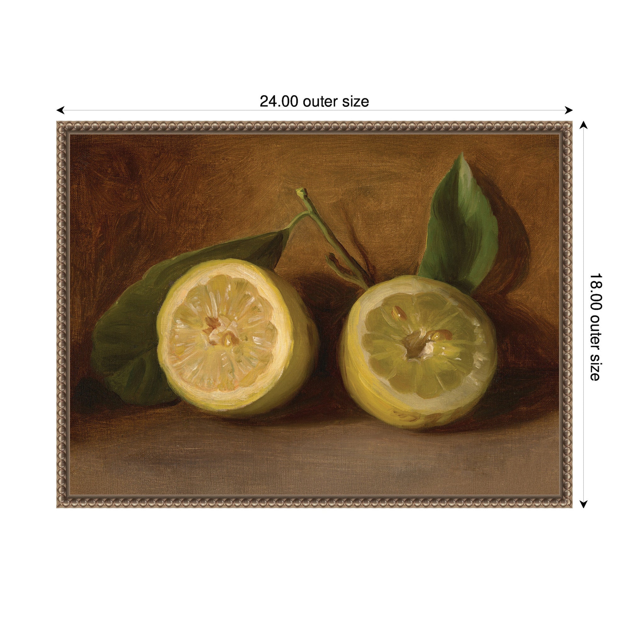 Lemons 1884 George Henry Hall by Nostalgia Prints Framed Canvas Wall Art Print