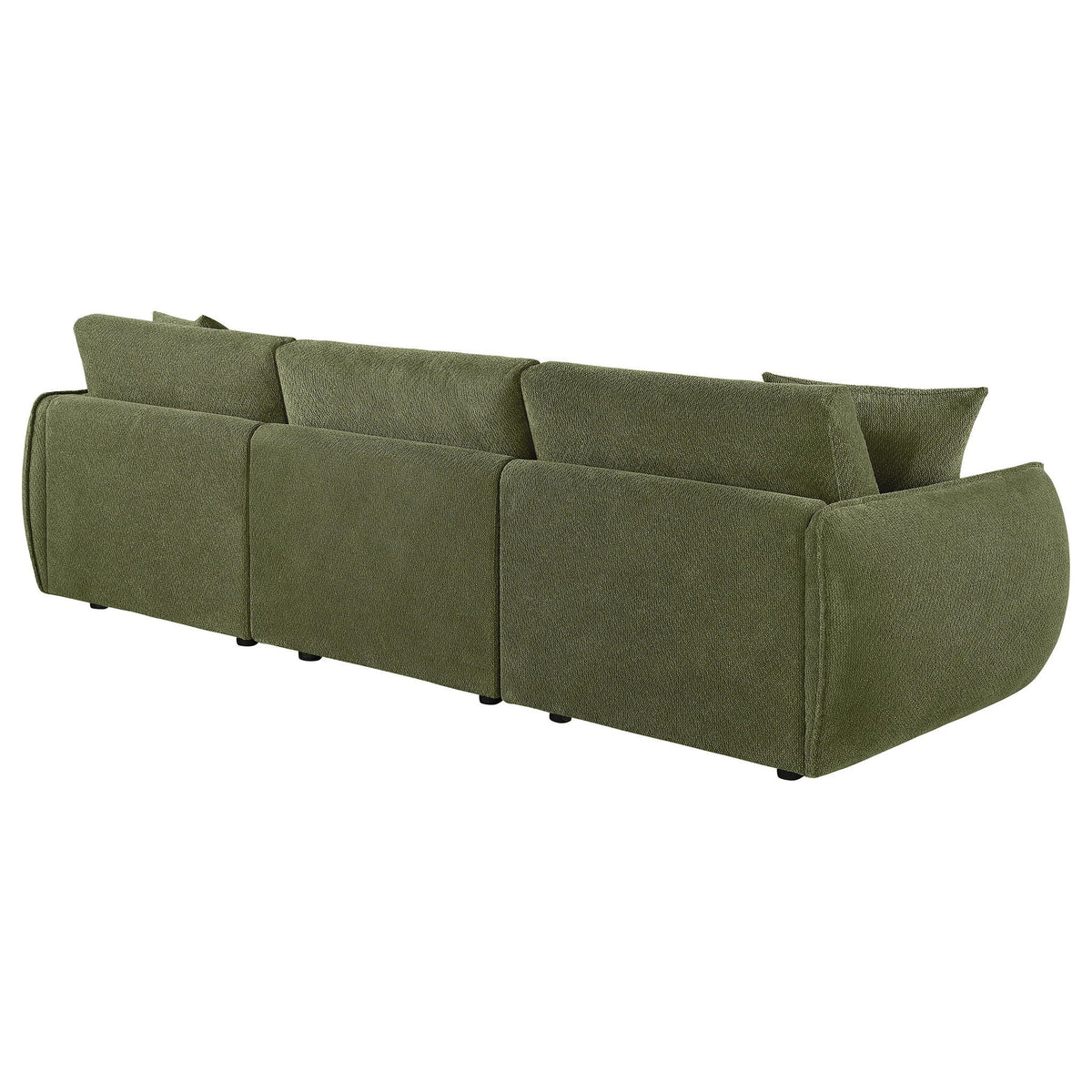 Elysia Chenille Upholstered Modular Lounge Sofa Green