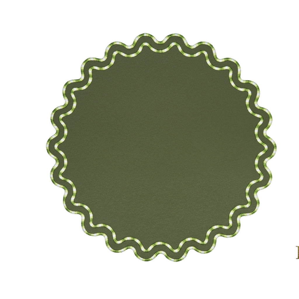 ELYSIAN DARK GREEN FAUX LEATHER PLACEMAT (Set Of 4)