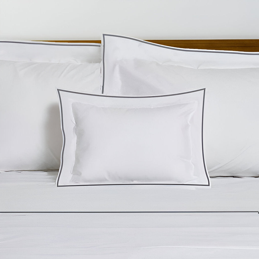 400TC Embroidery Cotton Sateen Solid Duvet Cover Set