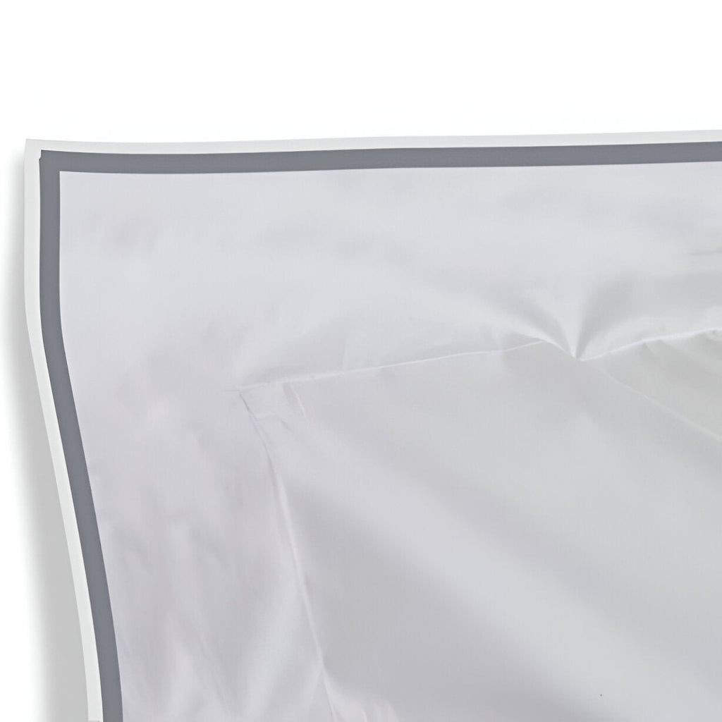 400TC Embroidery Cotton Sateen Solid Duvet Cover Set