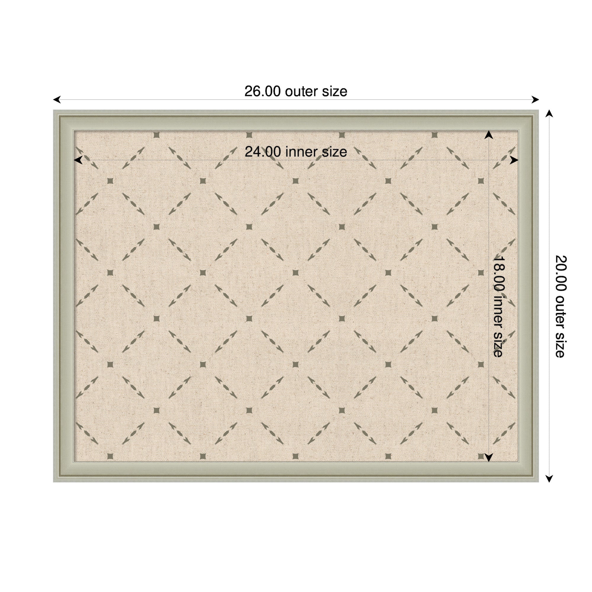 Pinboard Green Lattice Print