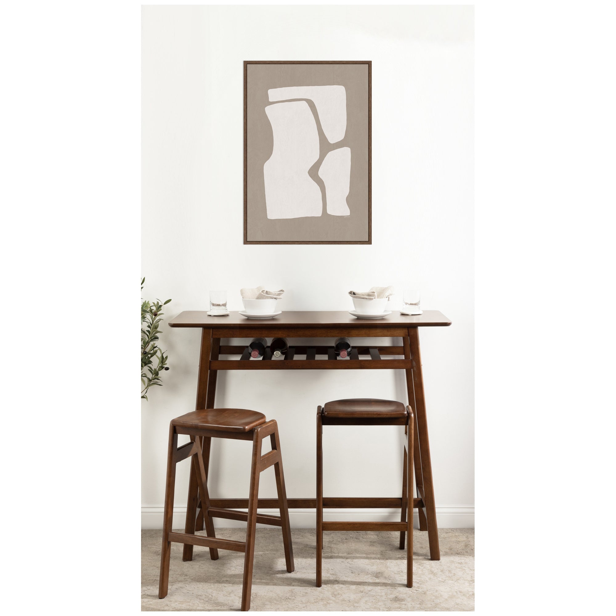 Organic Figures No. 2 by Gabrielly Guedes Framed Canvas Wall Art Print