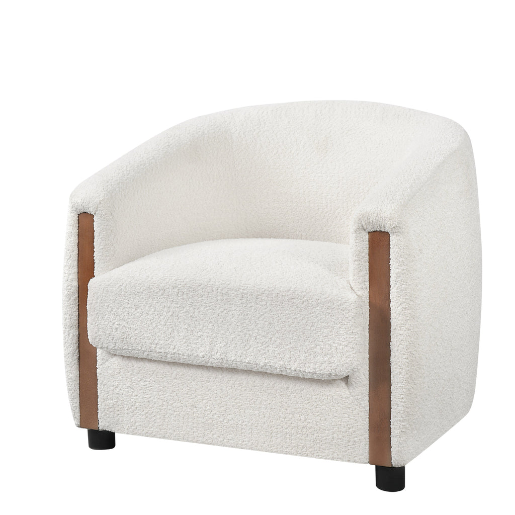 31.8" Modern Curved Barrel Accent Chair