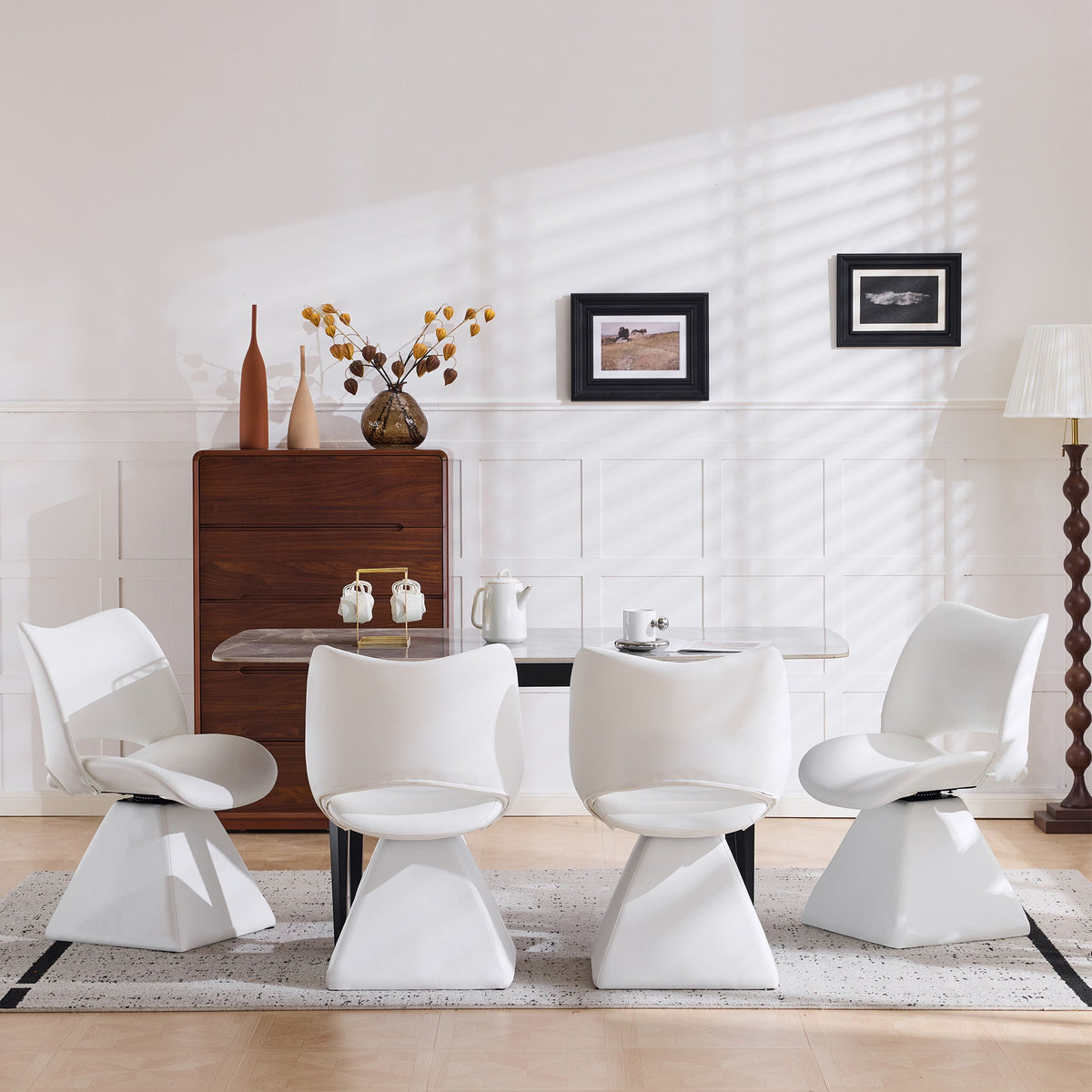 High-Back Swivel Dining Chair